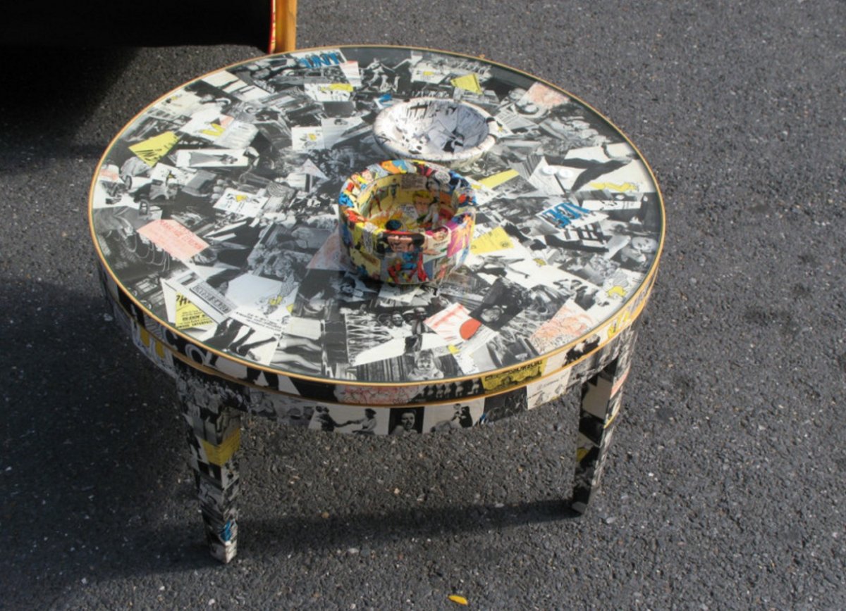 Декор старого журнального столика