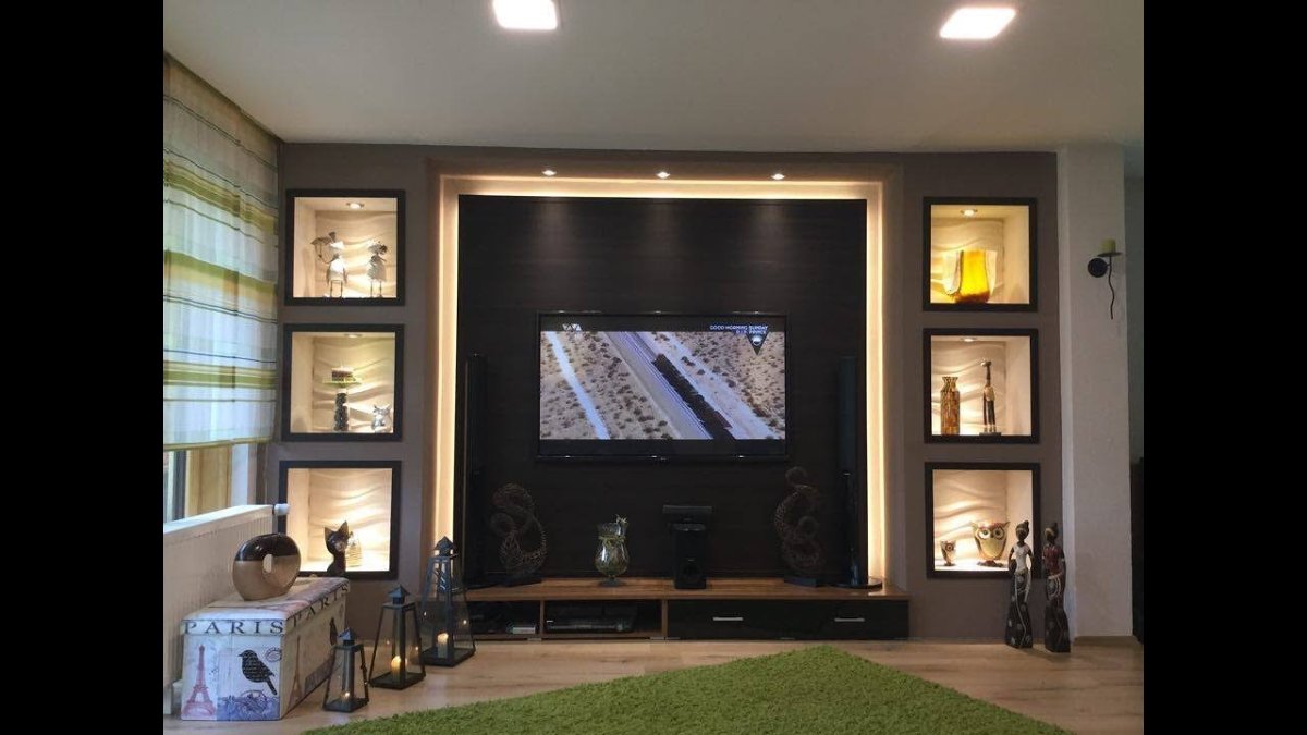 Ниши из гипсокартона в спальне