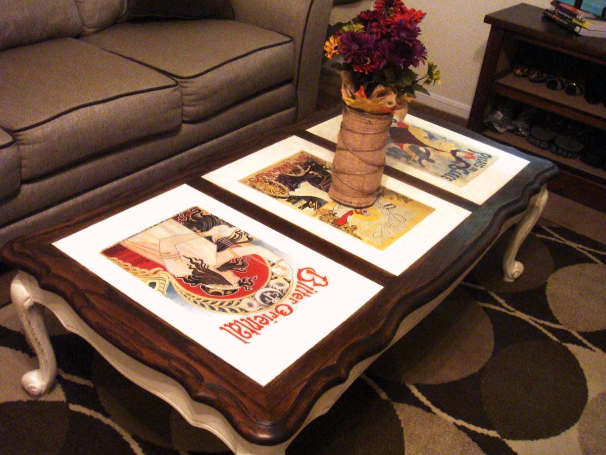 Декупаж журнального столика