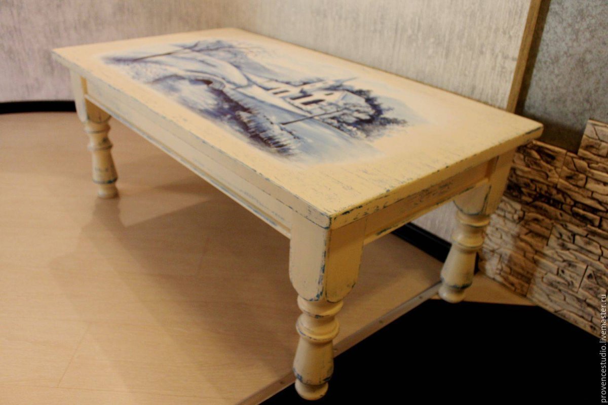 Декор старого журнального столика