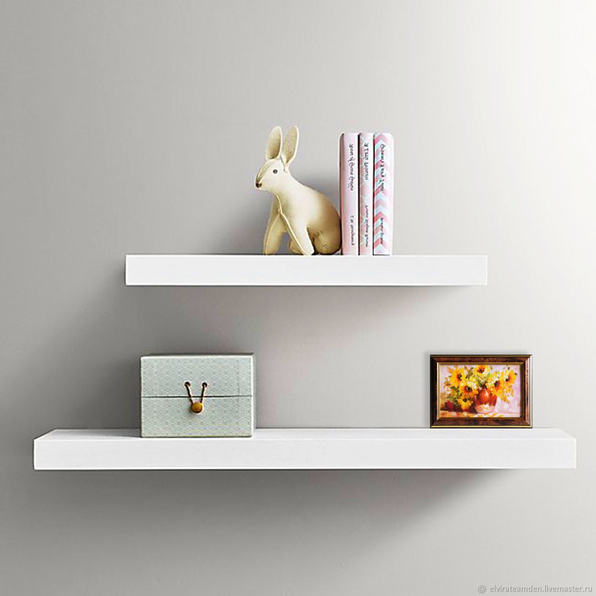 Полки настенные белые