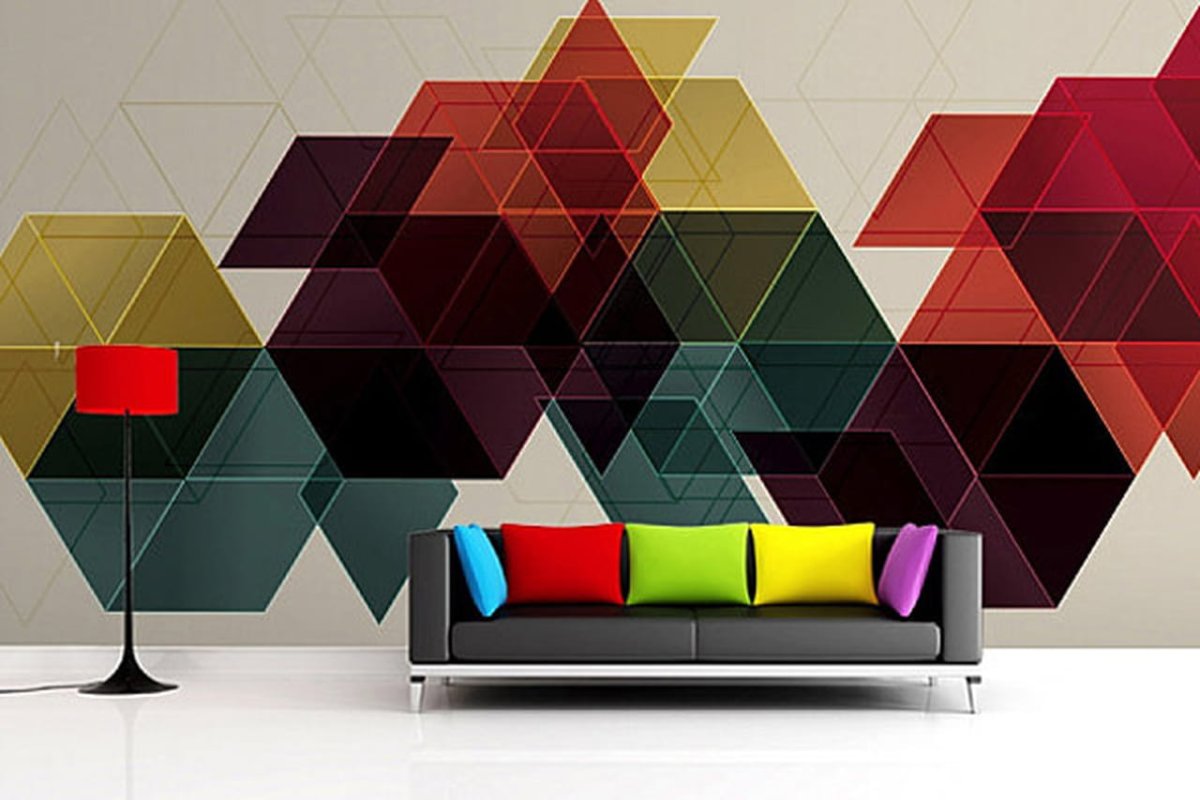 Геометрические фигуры на стене