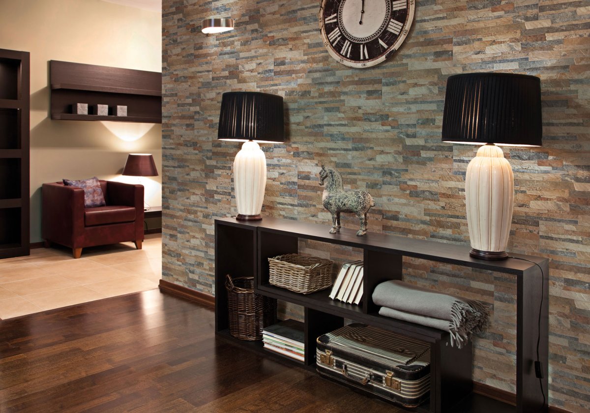 Панели ПВХ кирпич в интерьере