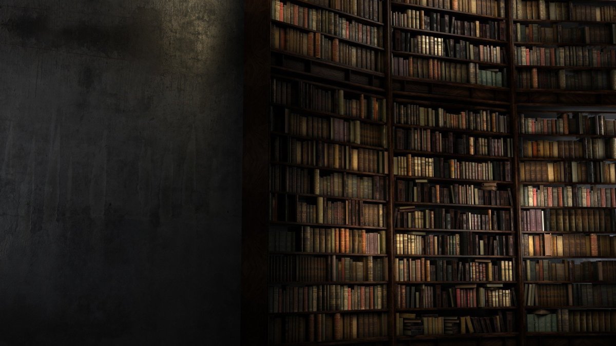 Книжный стеллаж с растениями