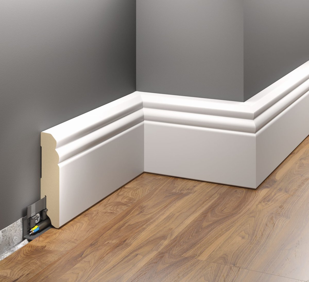 Плинтус МДФ point line 80 мм цвет 4045