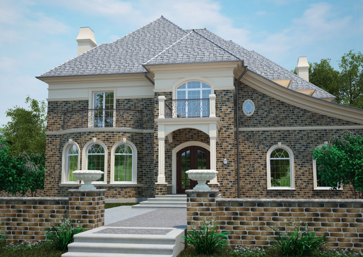 Забор имитация камня