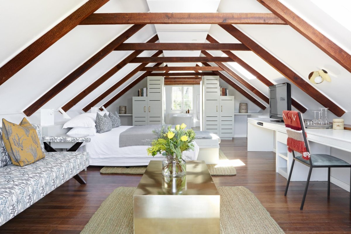 Лофт мансарда двускатная крыша