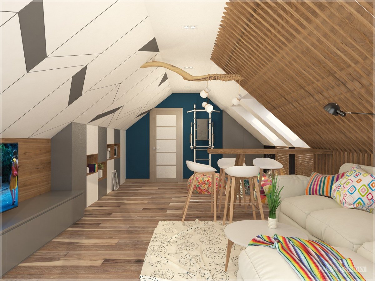 Мансардный этаж в деревянном доме