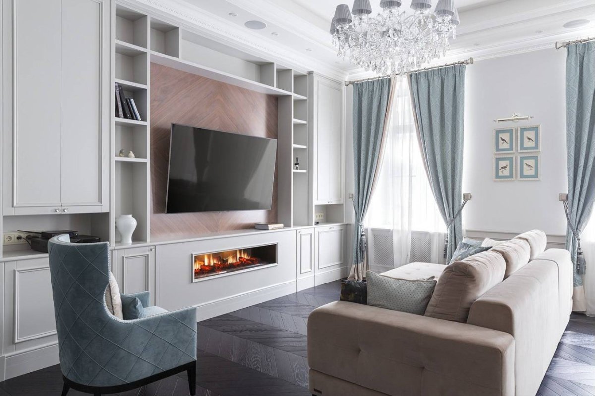 Неоклассика в интерьере гостиной