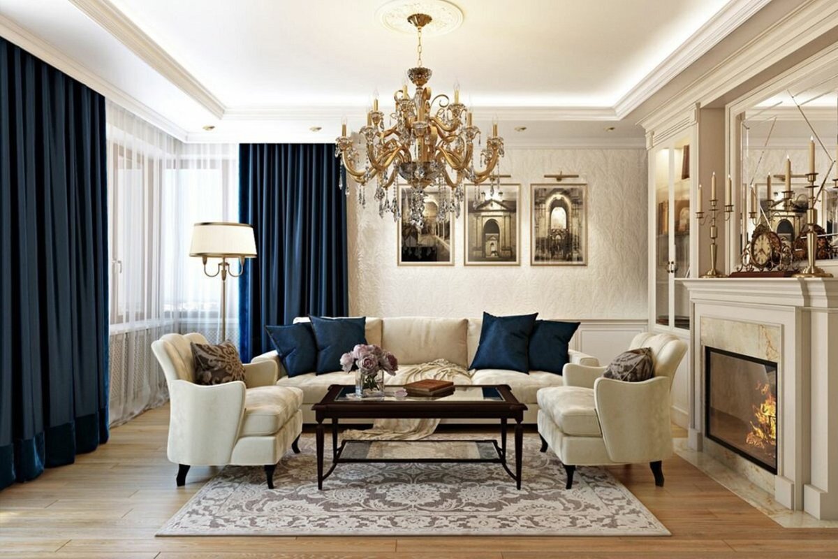 Кухня гостиная неоклассицизм