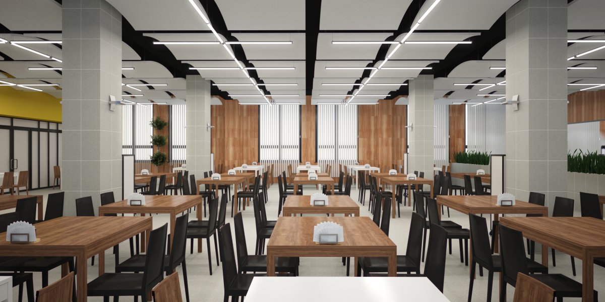 Интерьеры столовых общественного питания