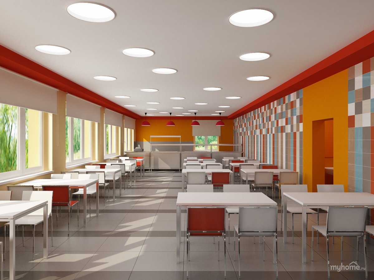 Интерьер общественной столовой