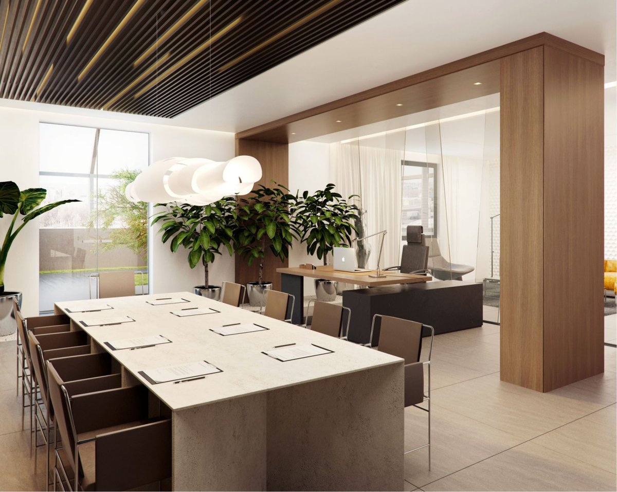 Интерьер офисной столовой