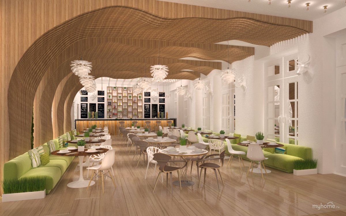 Экостиль в интерьере ресторана