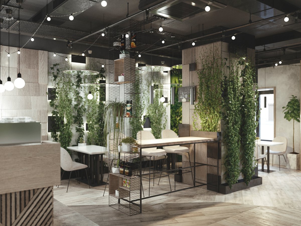 Экостиль в кафе