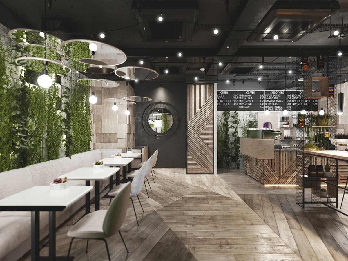 Экостиль в кафе