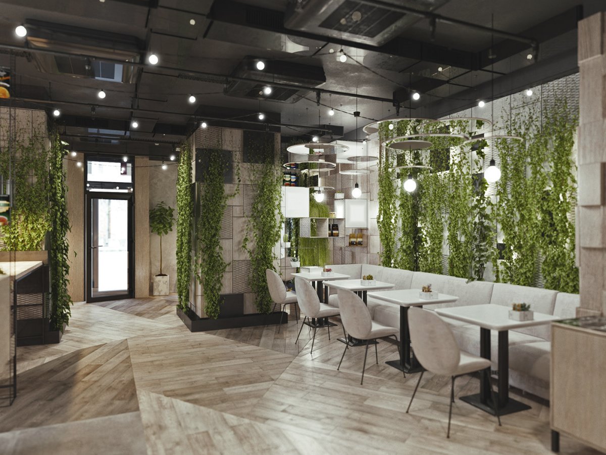 Экостиль в интерьере ресторана