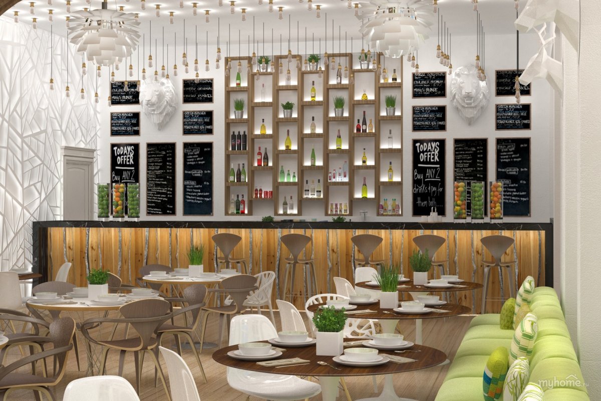 Экостиль в кафе