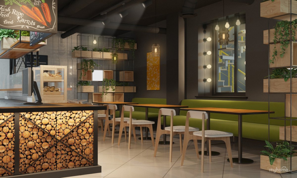 Кафе в эко стиле