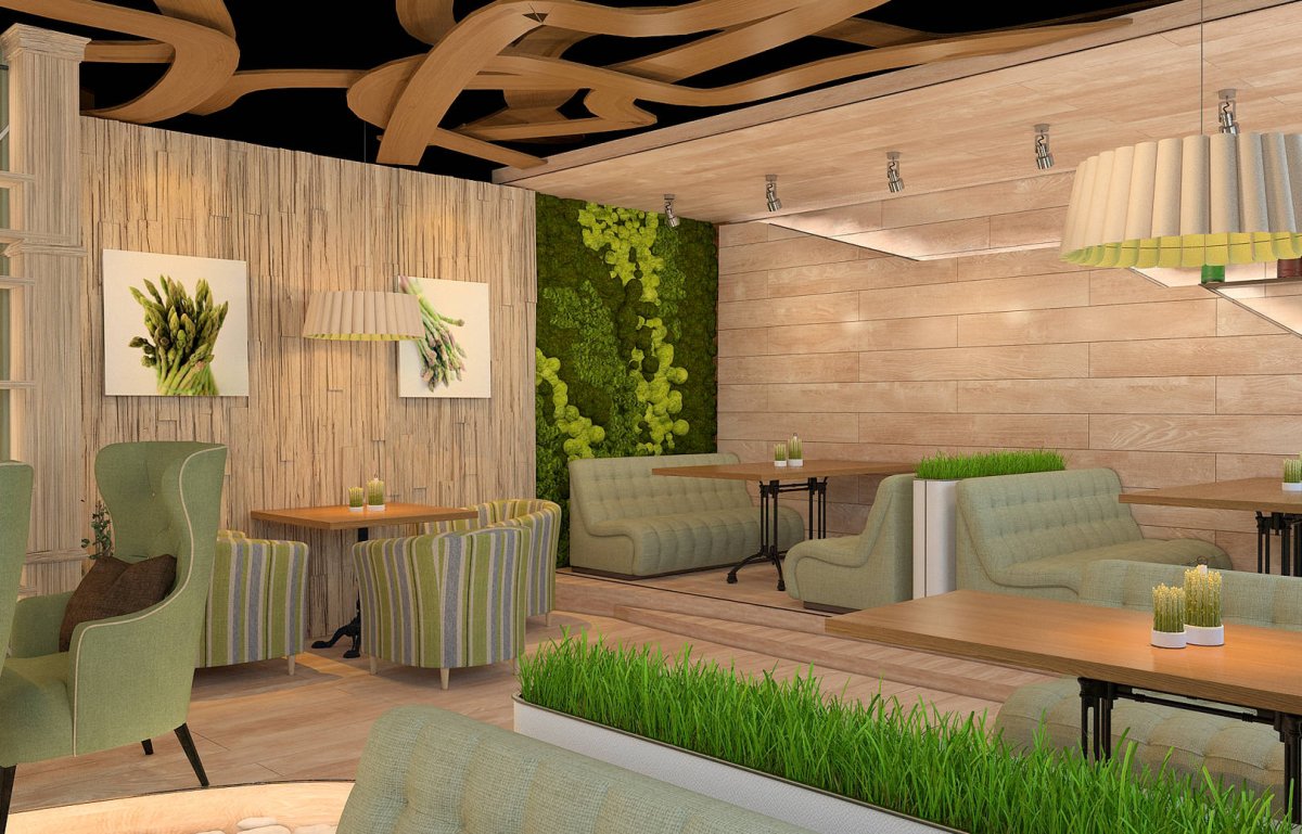 Ресторан в эко стиле