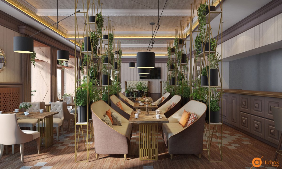 Мини кафе в эко-стиле