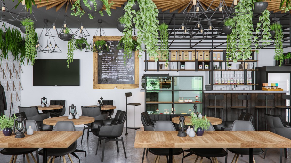 Ресторан в эко стиле