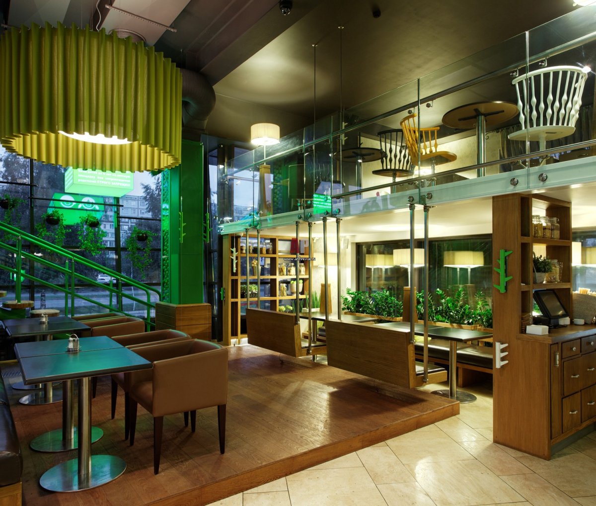 Экостиль в интерьере ресторана