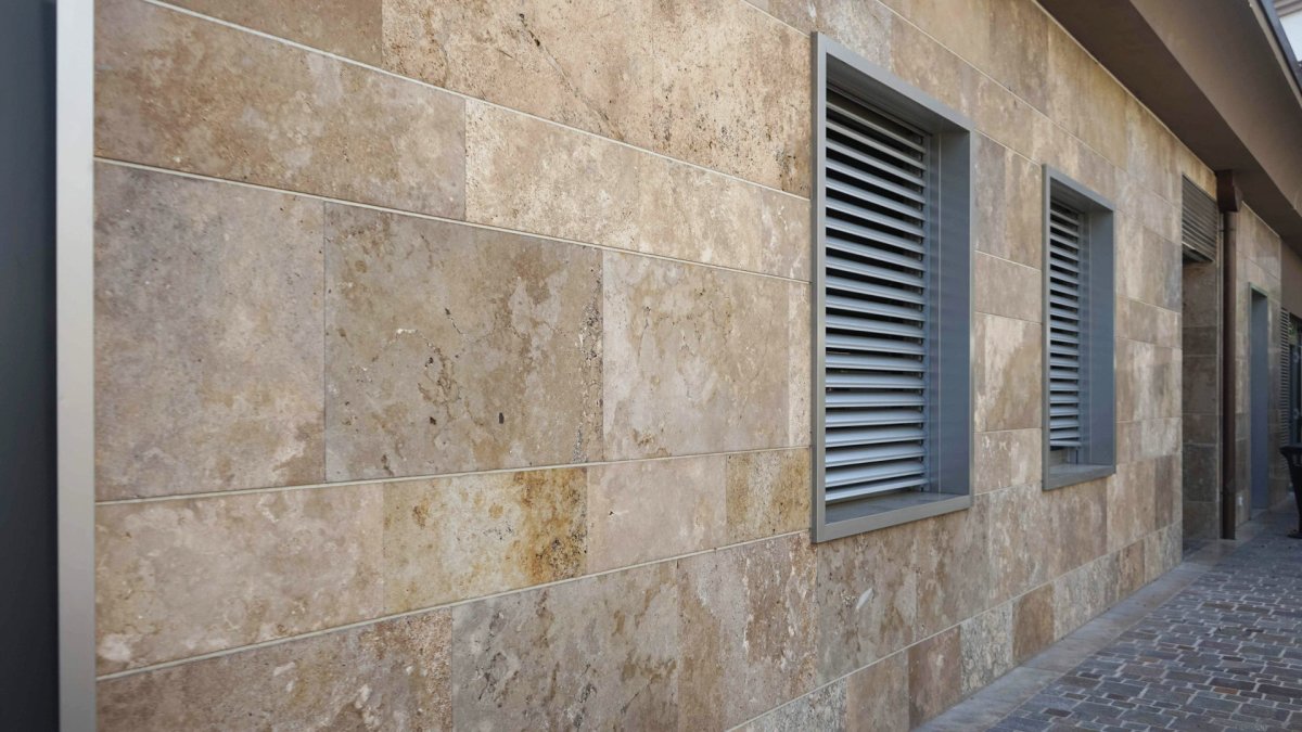 Травертин штукатурка фасадная