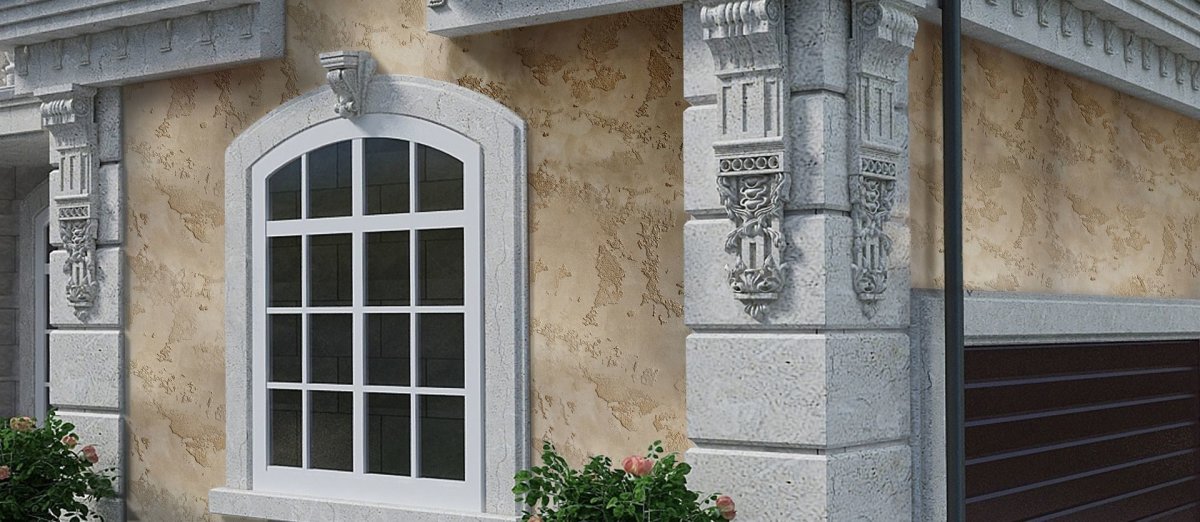 Травертин в экстерьере