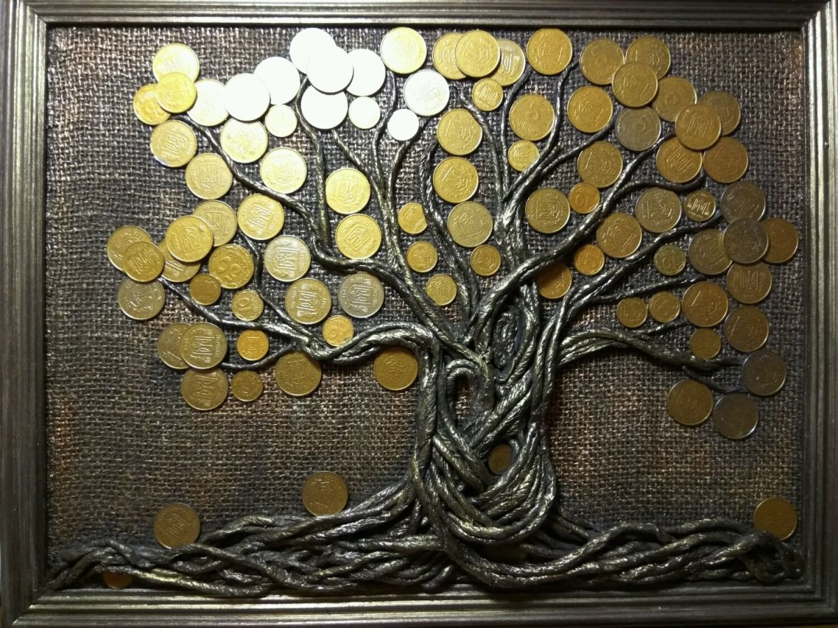 Денежное дерево для финансовой удачи — мастер-класс с фото