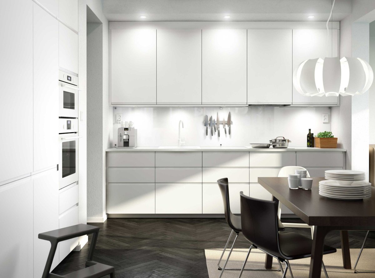 Кухня икеа Воксторп белая