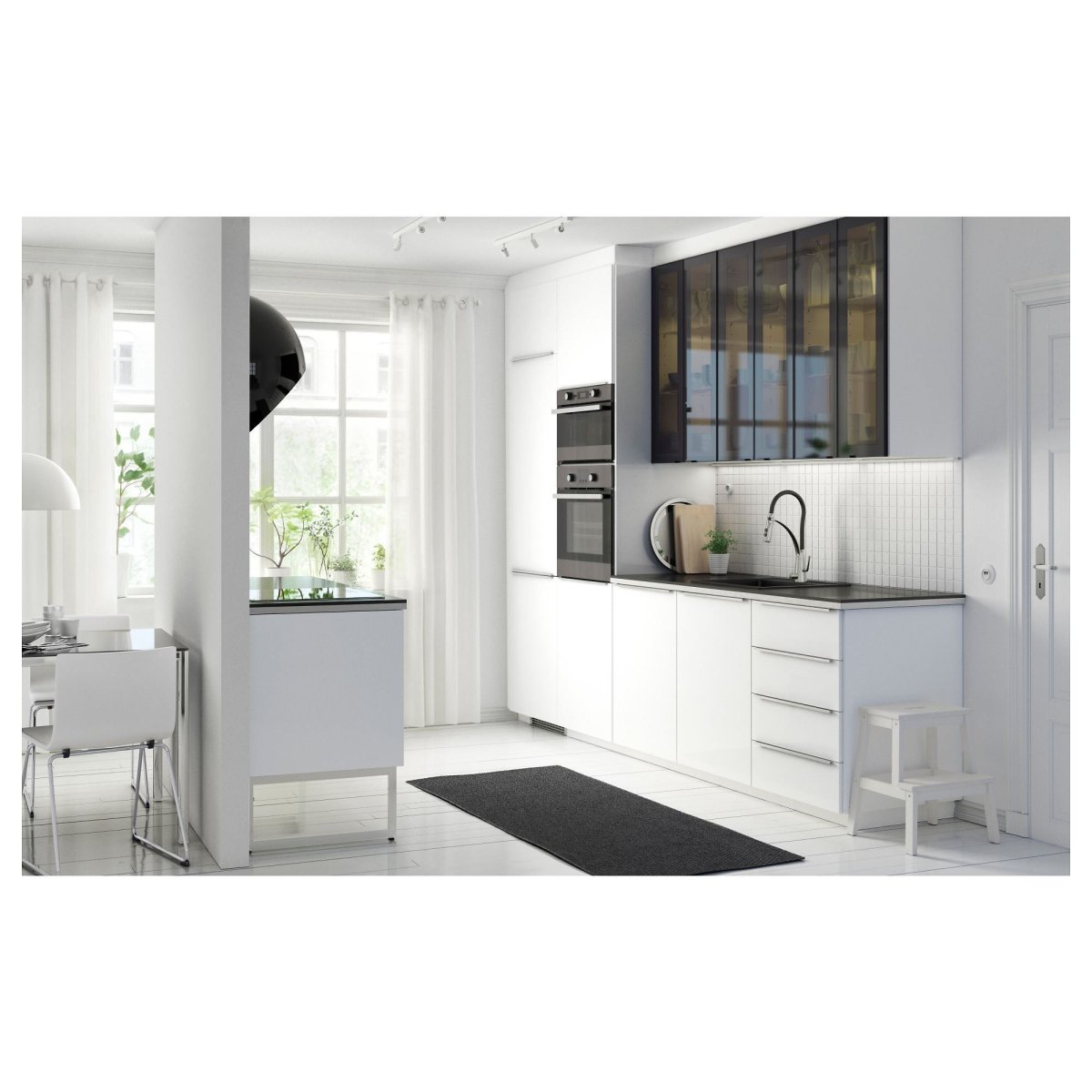 Кухня икеа Воксторп серая