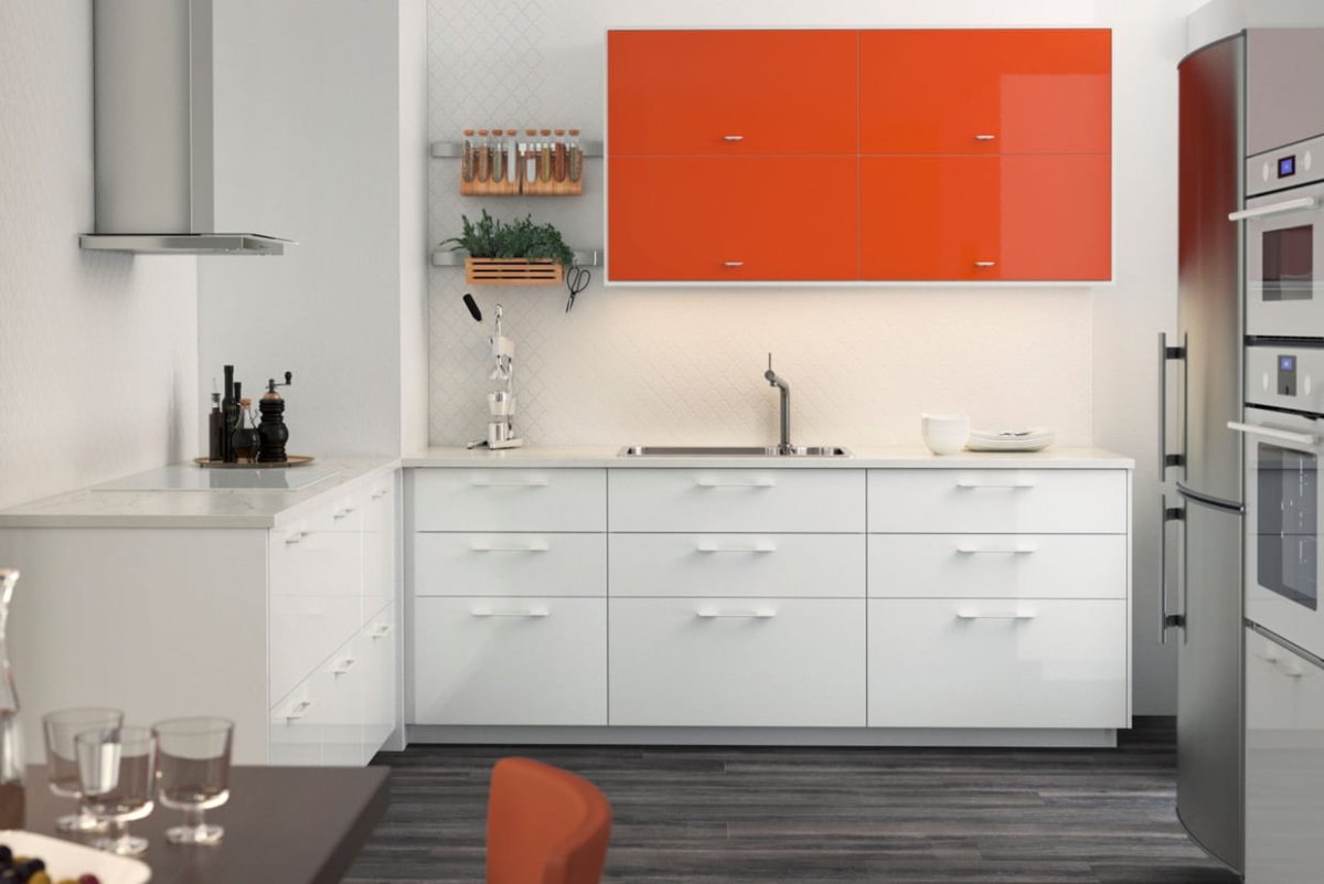 Кухня икеа Веддинге серый