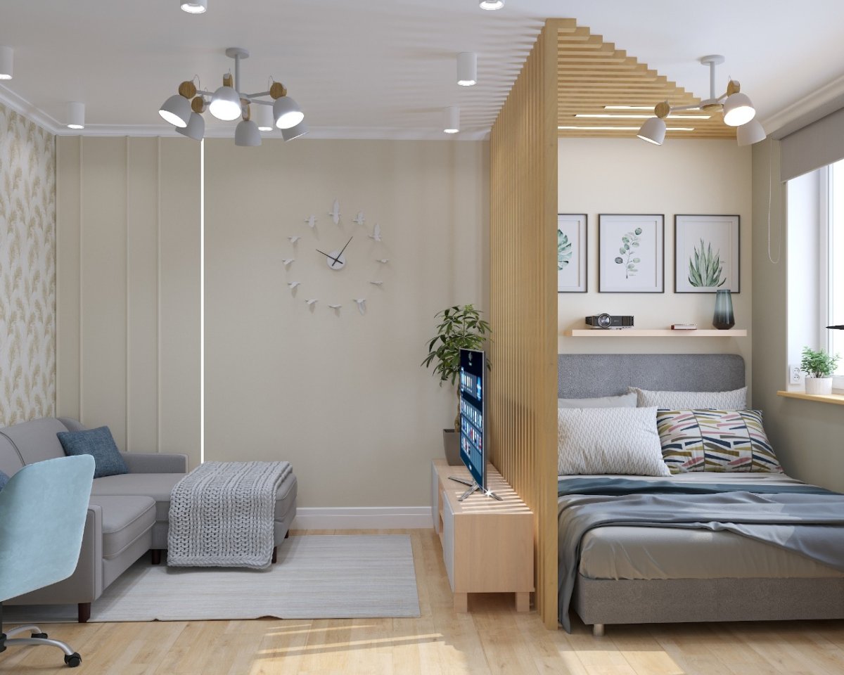 Разделить комнату на две зоны