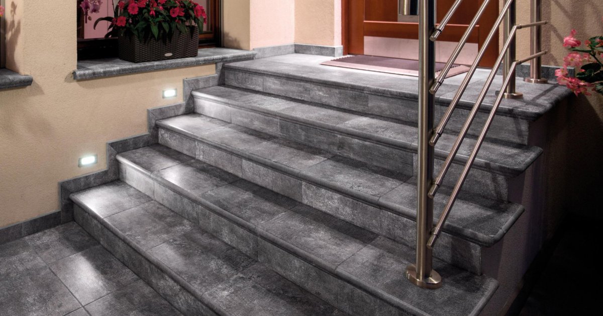 Плитка Bremen Anthrazit клинкерная ступени