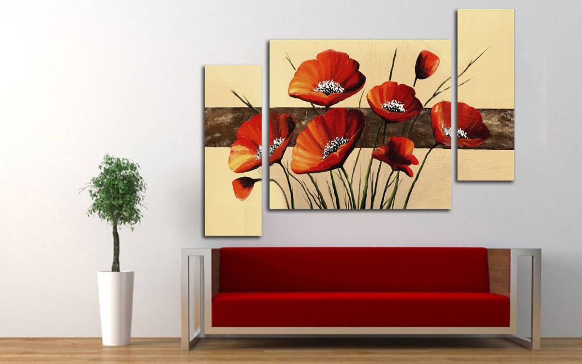 Маки на картине по фен шуй