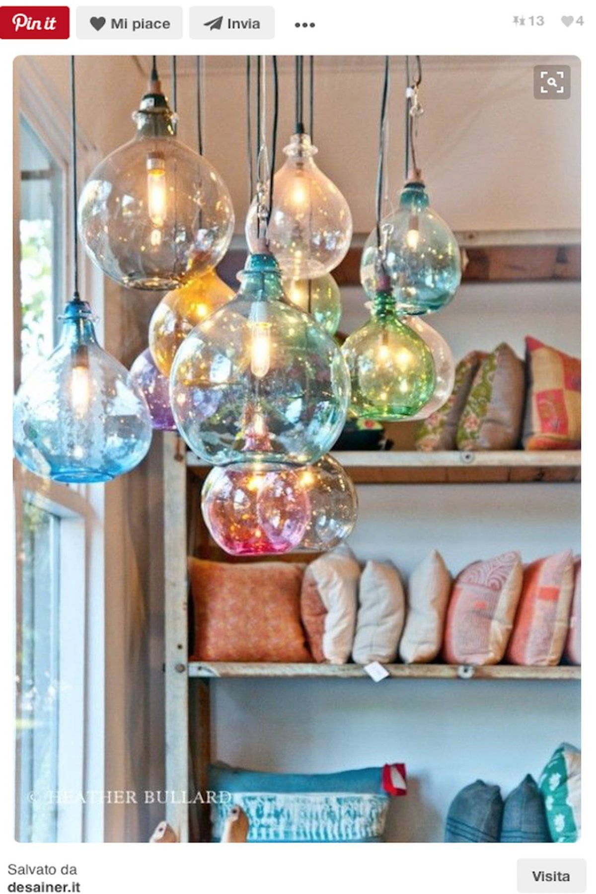 Цветные подвесы на кухню