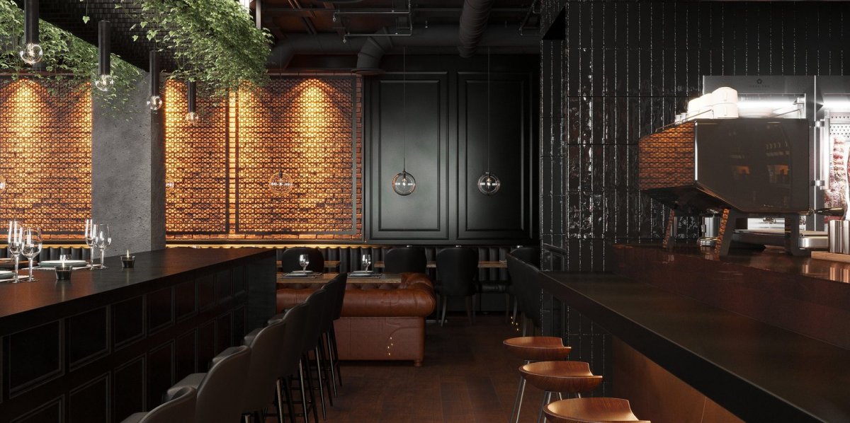 Ресторан мясо интерьер