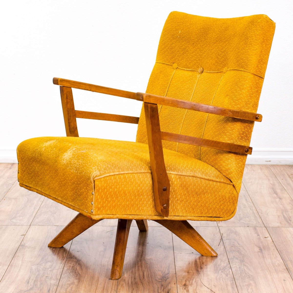 Синее кресло МИД сенчури