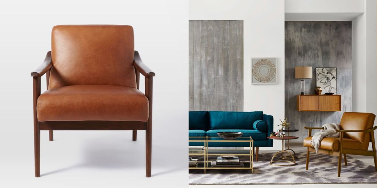 German Midcentury Yellow Velvet Club Armchair