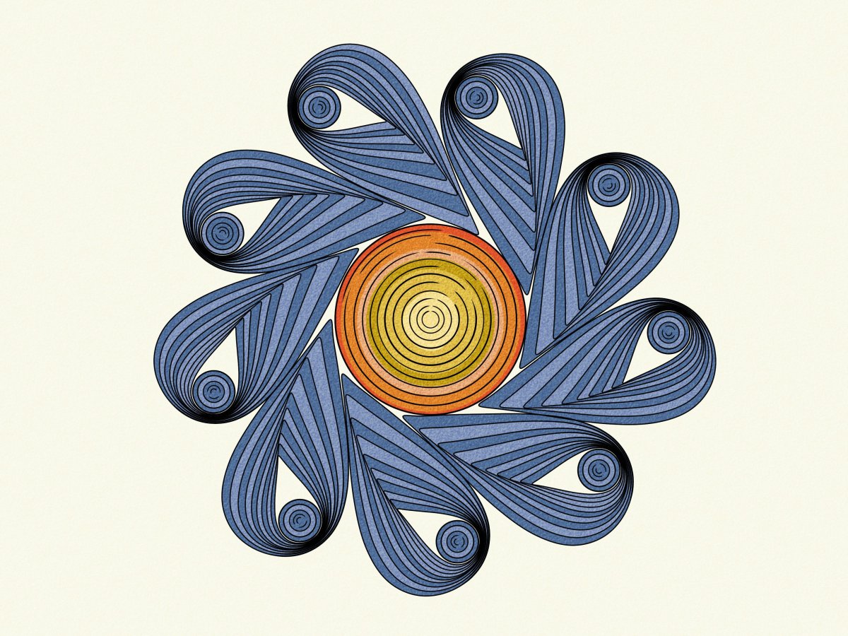 Красивые работы из квиллинга водопад