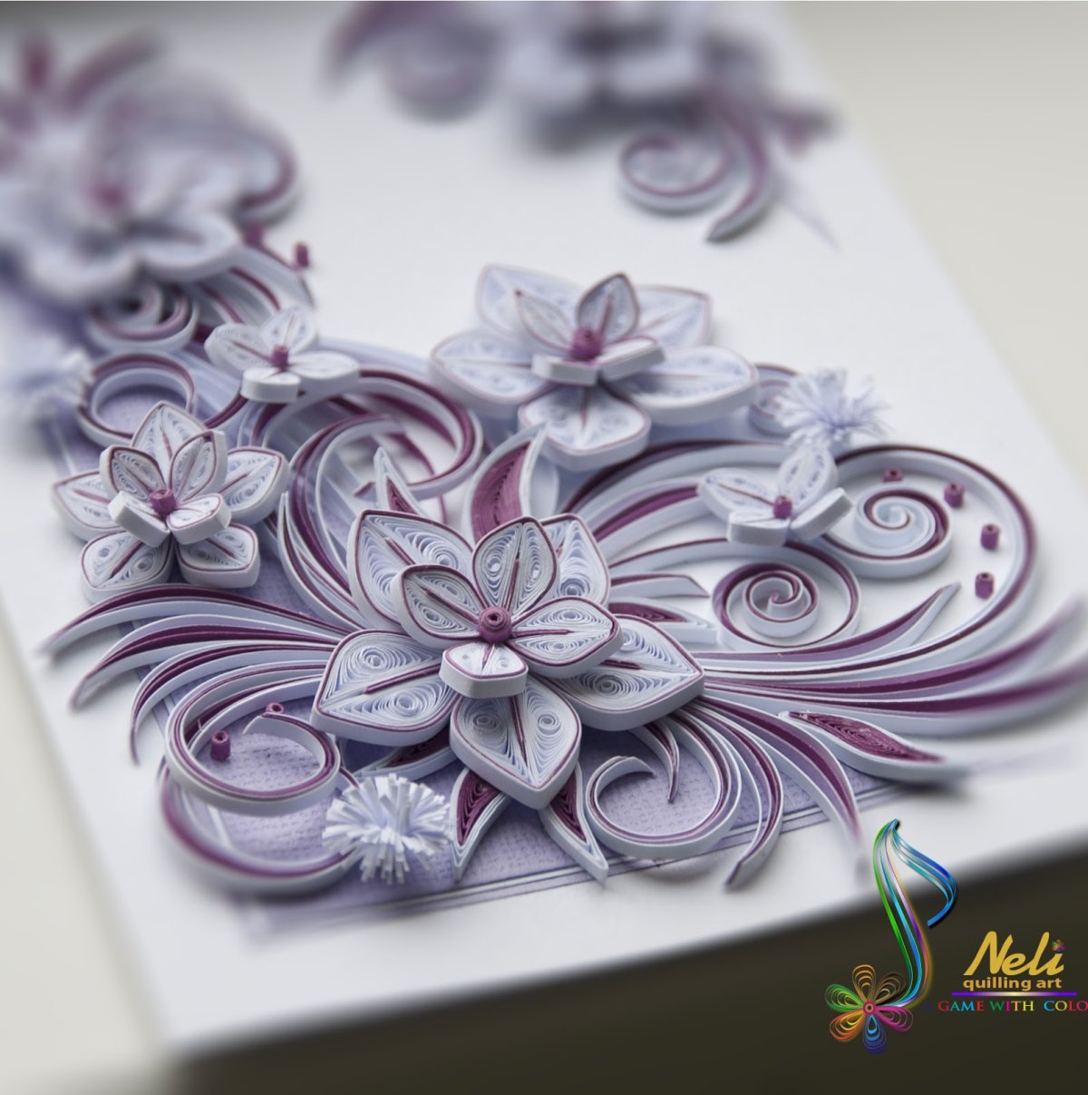 Цветочные композиции из квилинга