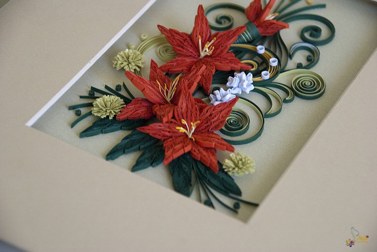 Квиллинг в интерьере квартиры