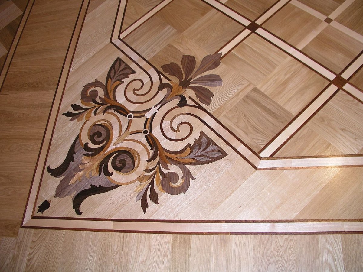 Художественный паркет угол