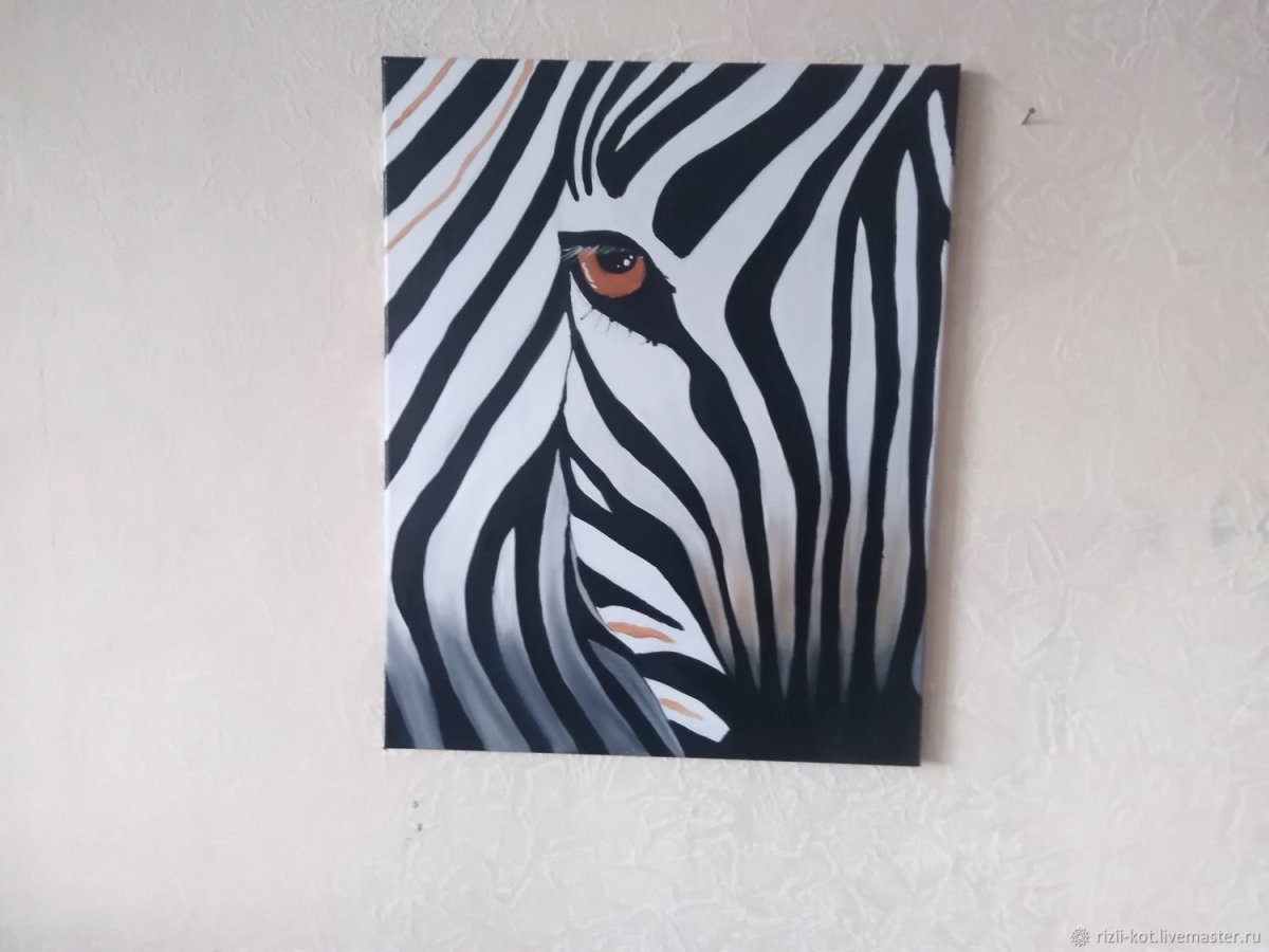Картина Зебра в интерьере