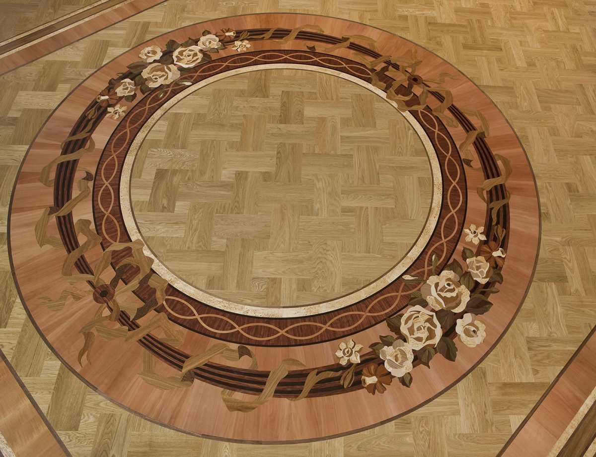 Художественный паркет угол