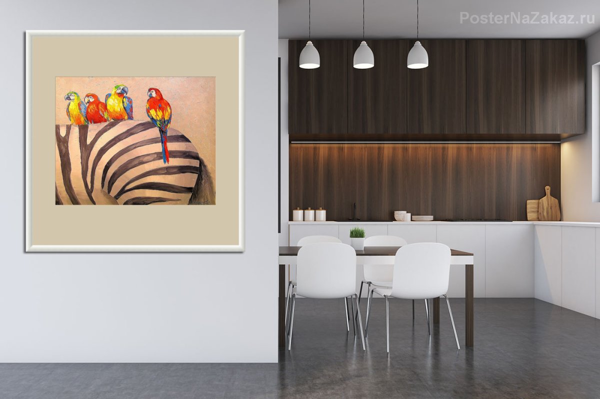 Картина Зебра в интерьере