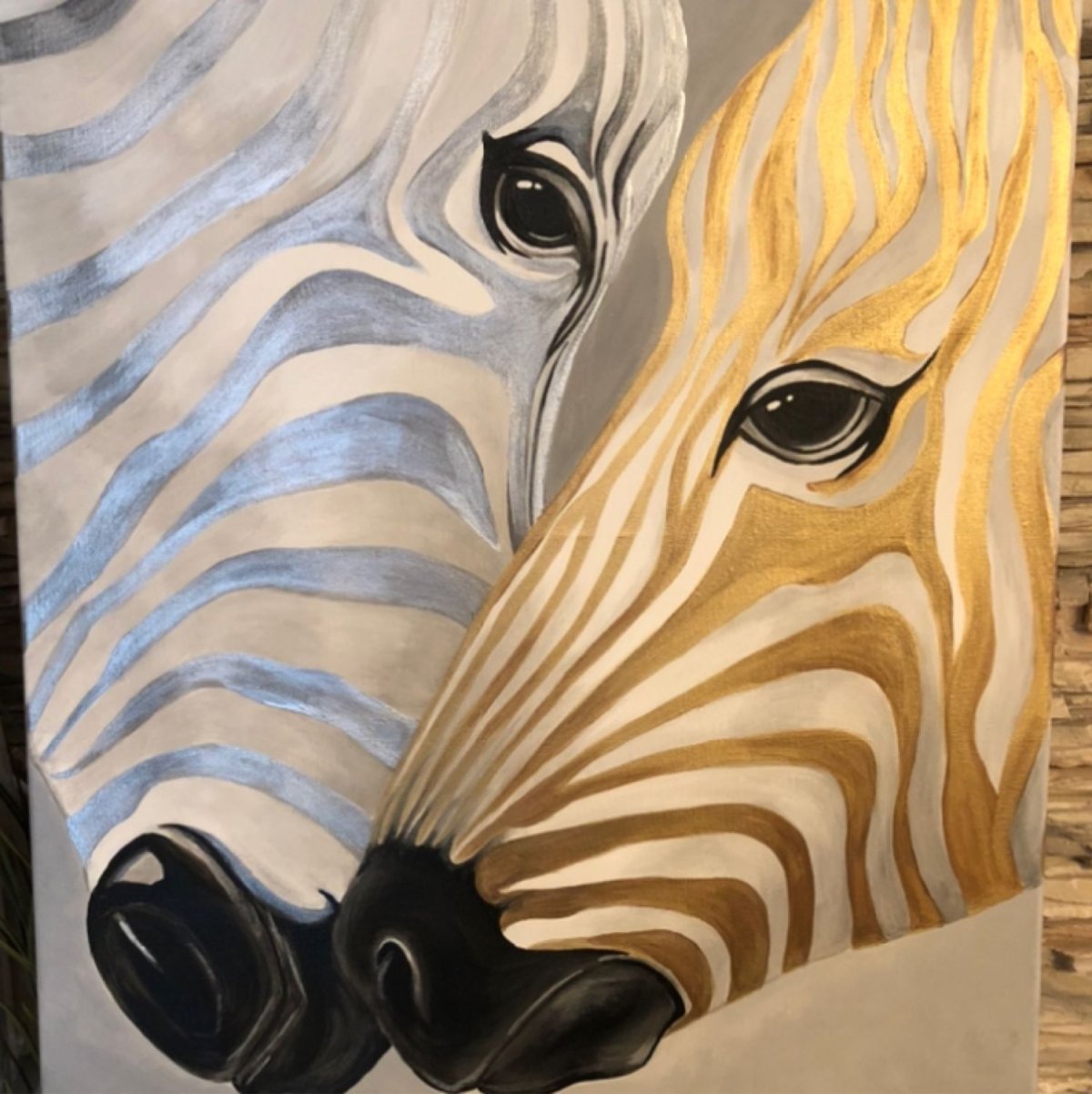 Зебра картина маслом