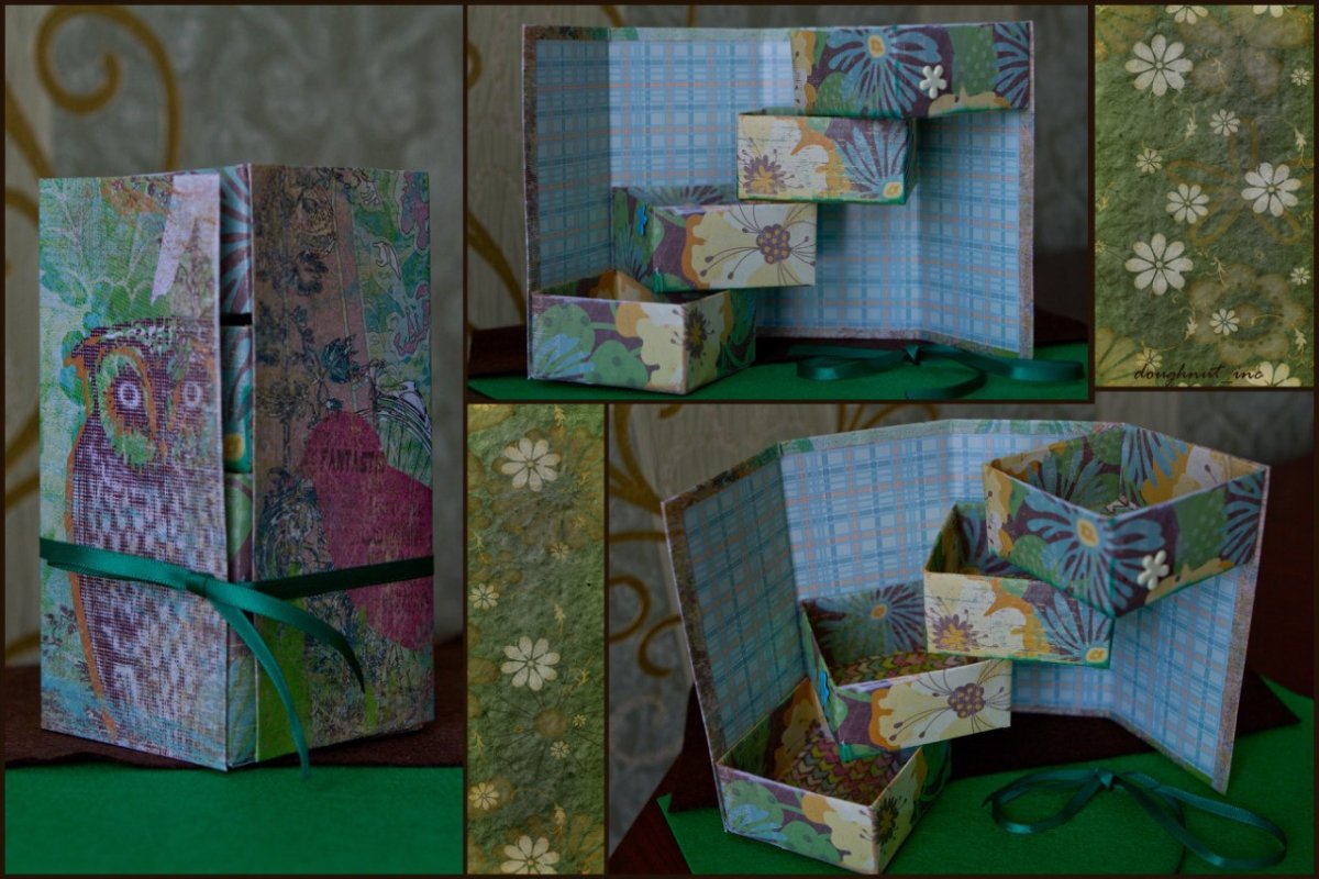 Обклеить коробку для подарка