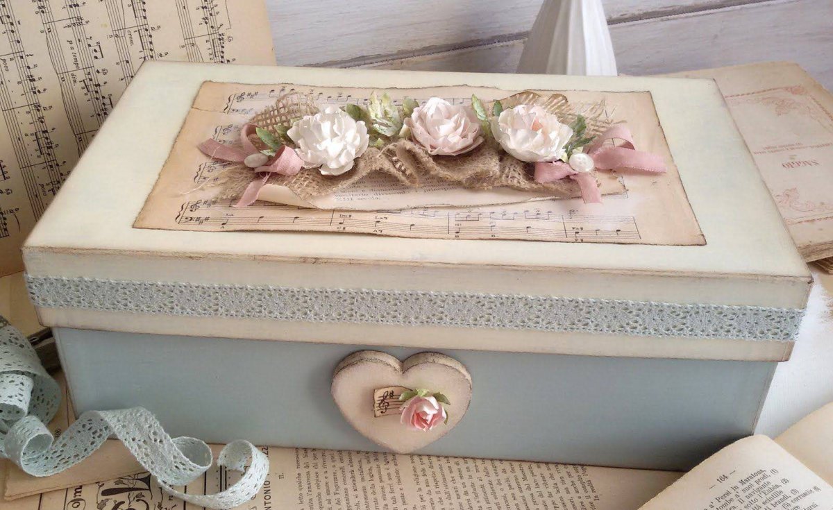 Обклеить коробку бумагой